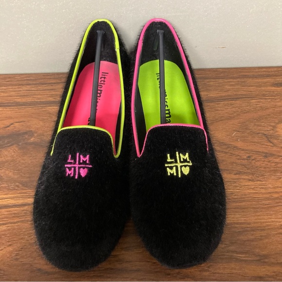 NWT Quirky & Cute Little Miss Matched Black Furry Loafers 9 - Picture 3 of 12